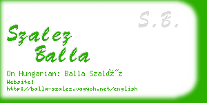 szalez balla business card
